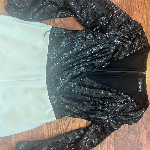 Ralph Lauren Sequin Crepe Wide Leg Jumpsuit, Size 6 - Picture 6 of 14